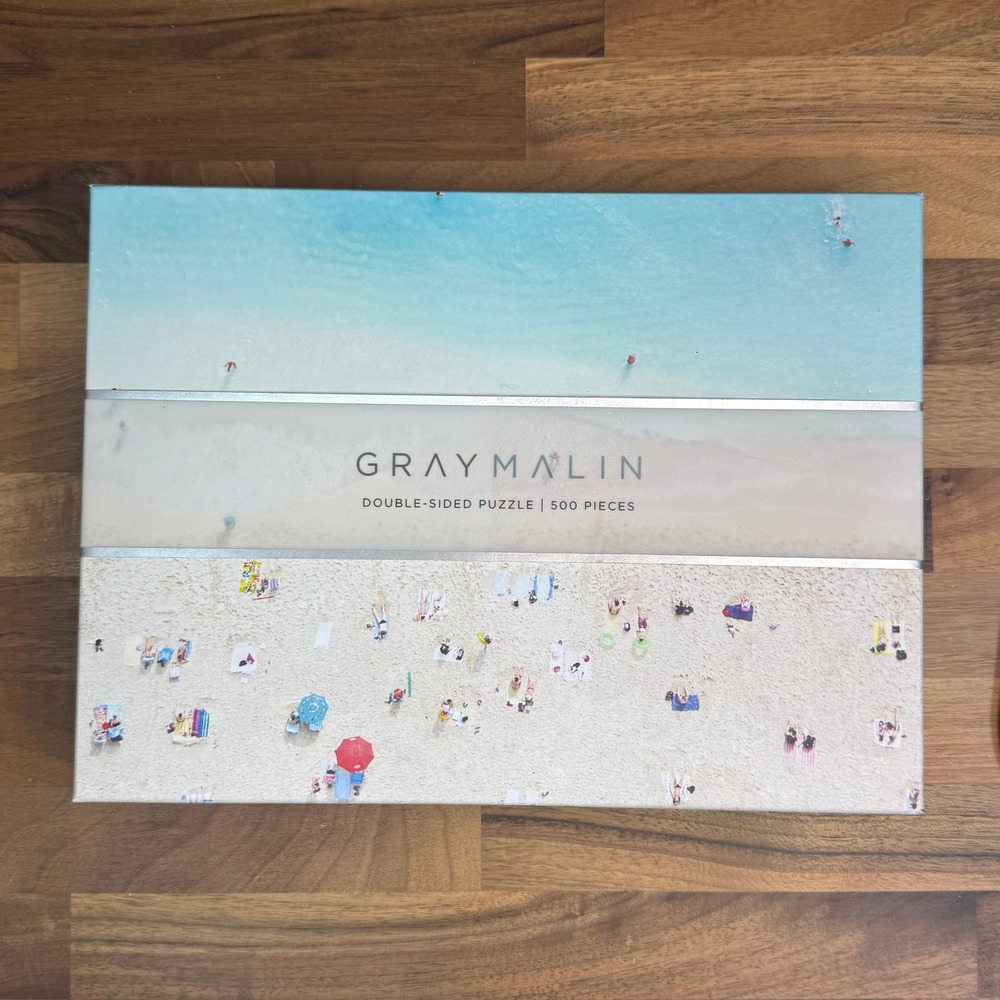Gray Malin Double Sided 500 Piece Beach Jigsaw Puzzle Galison 24x18 Aerial Art